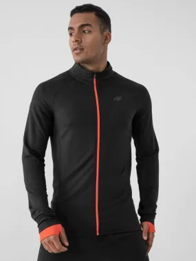 4F MEN’S VICTORY RUN Black/Red sweatshirt zip-up felpa tecnica per running