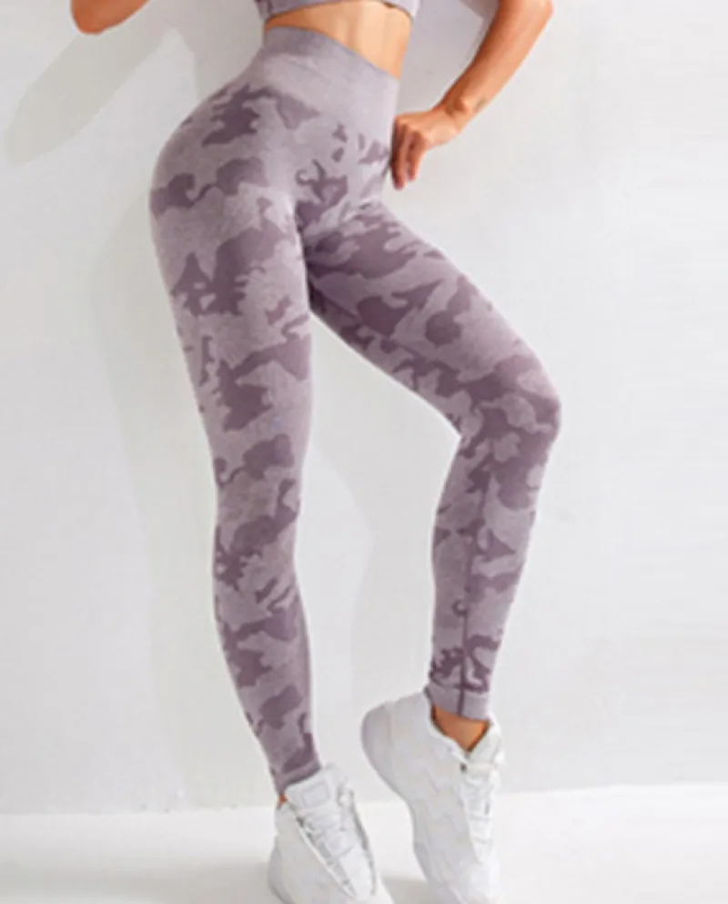 Abbigliamento sportivo da donna Camo Set da yoga senza cuciture Tute sportive Abiti da allenamento per donna Fitness Abbigliamen