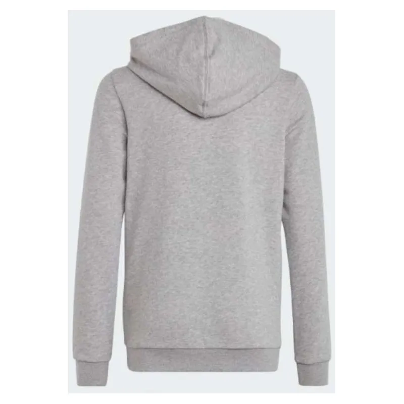 Adidas Junior U Bl 2 Hoodie Felpa Capp Grigia Logo Petto Junior