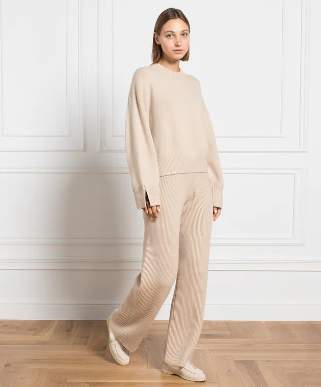 Allude Maglione in cashmere beige 23511402