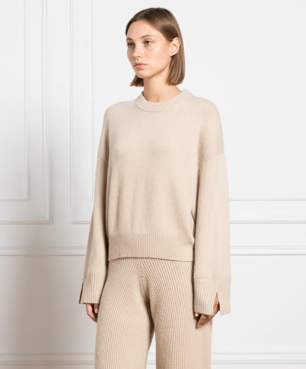 Allude Maglione in cashmere beige 23511402