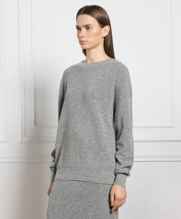 Ballantyne Maglione grigio in lana e cashmere B1P67912WC9