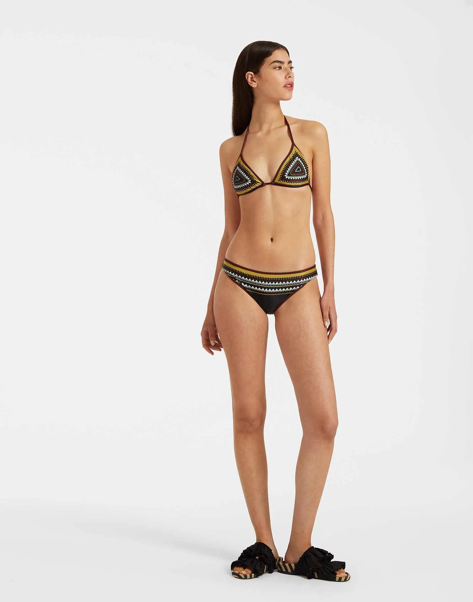 Bikini Bottom in Doric Placée Black for Women | La DoubleJ