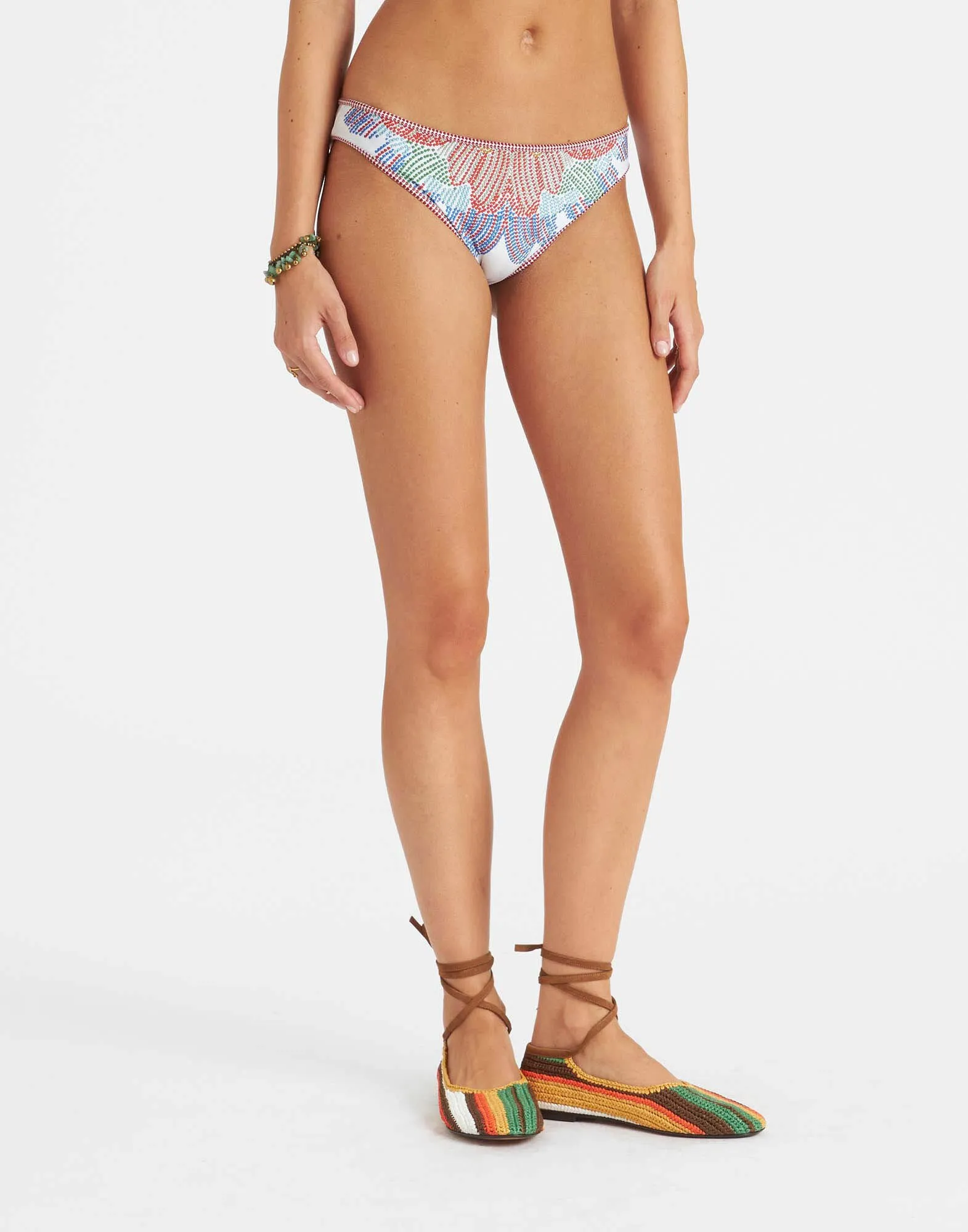 Bikini Bottom in Grenadilla Placée Off White for Women | La DoubleJ