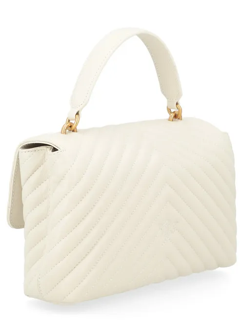 Borsa Pinko Love Lady Puff Chevron Classic color avorio