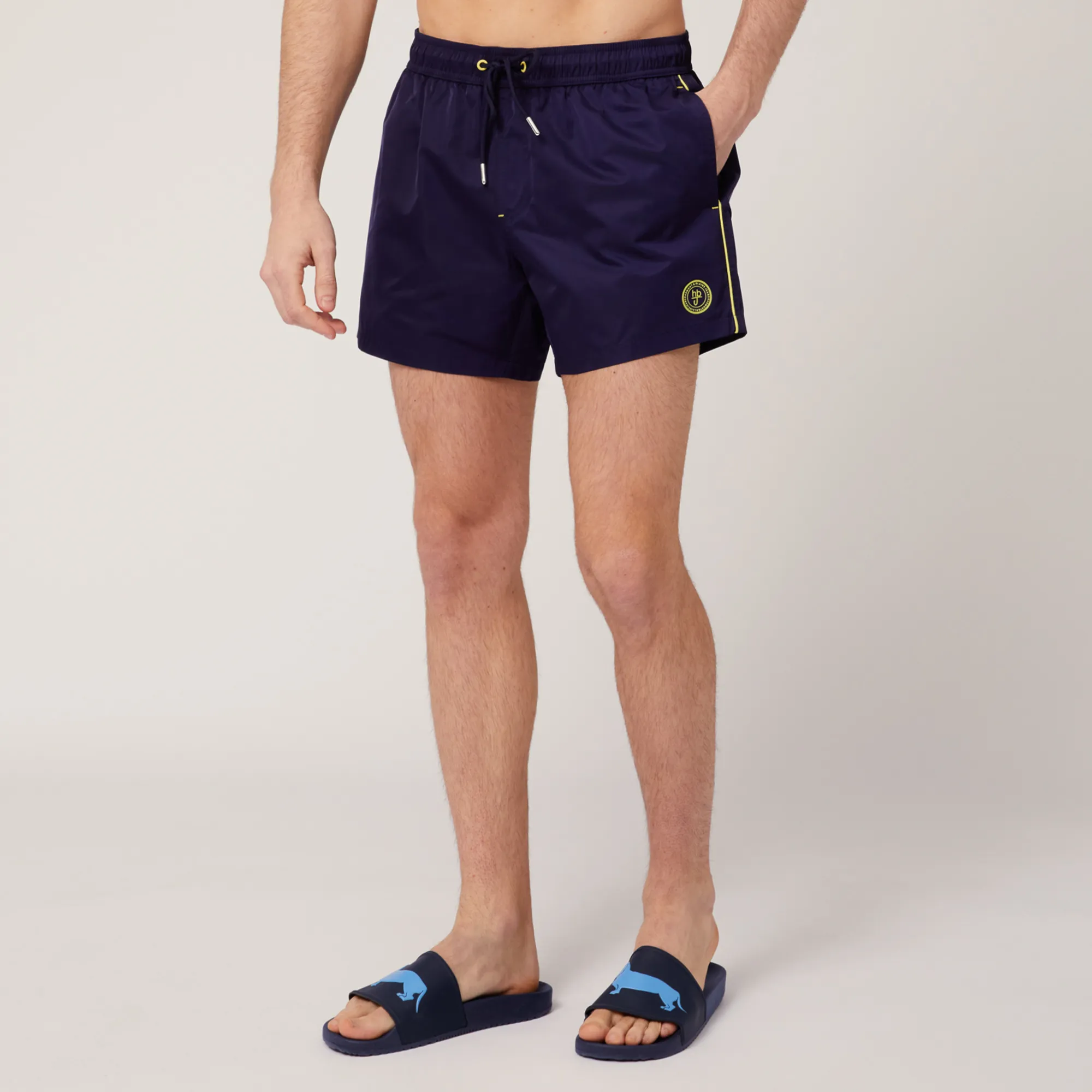 Boxer Da Mare Con Monogramma in Blu Chiaro: Swimwear Di Lusso | Harmont & Blaine®