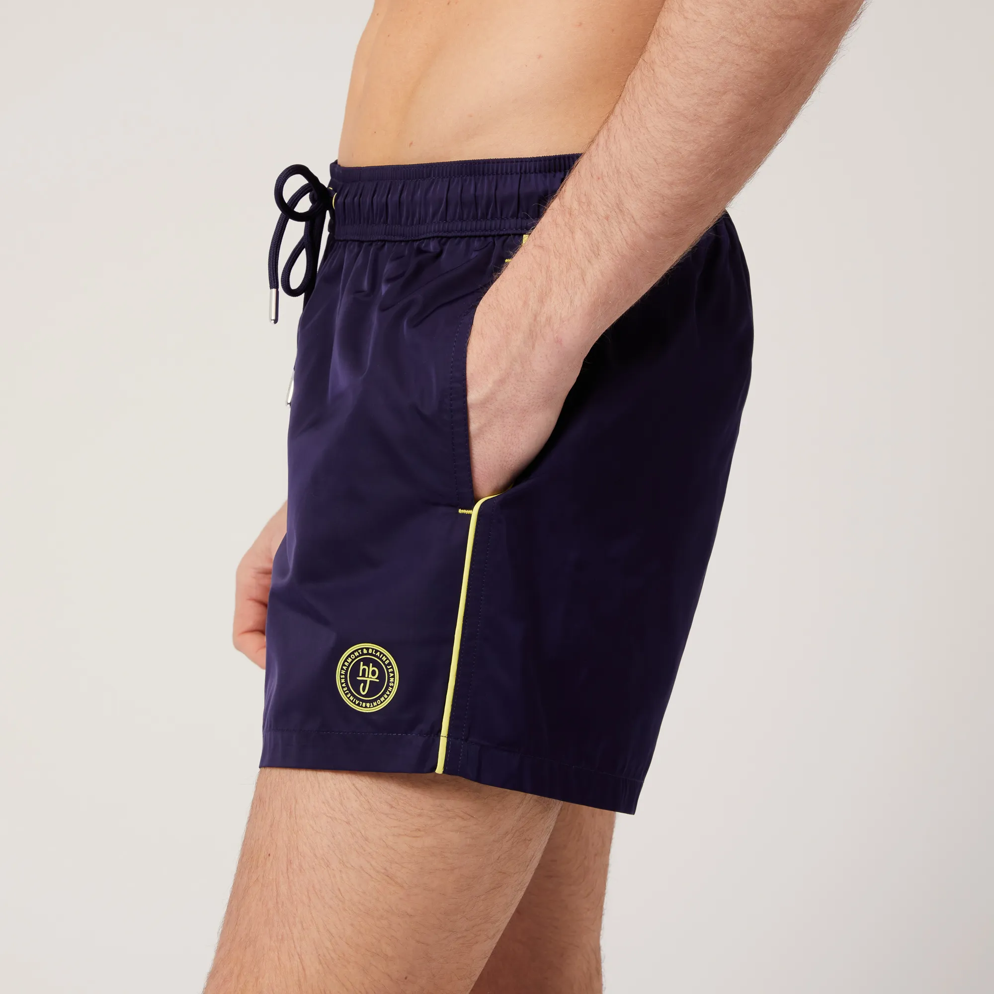 Boxer Da Mare Con Monogramma in Blu Chiaro: Swimwear Di Lusso | Harmont & Blaine®