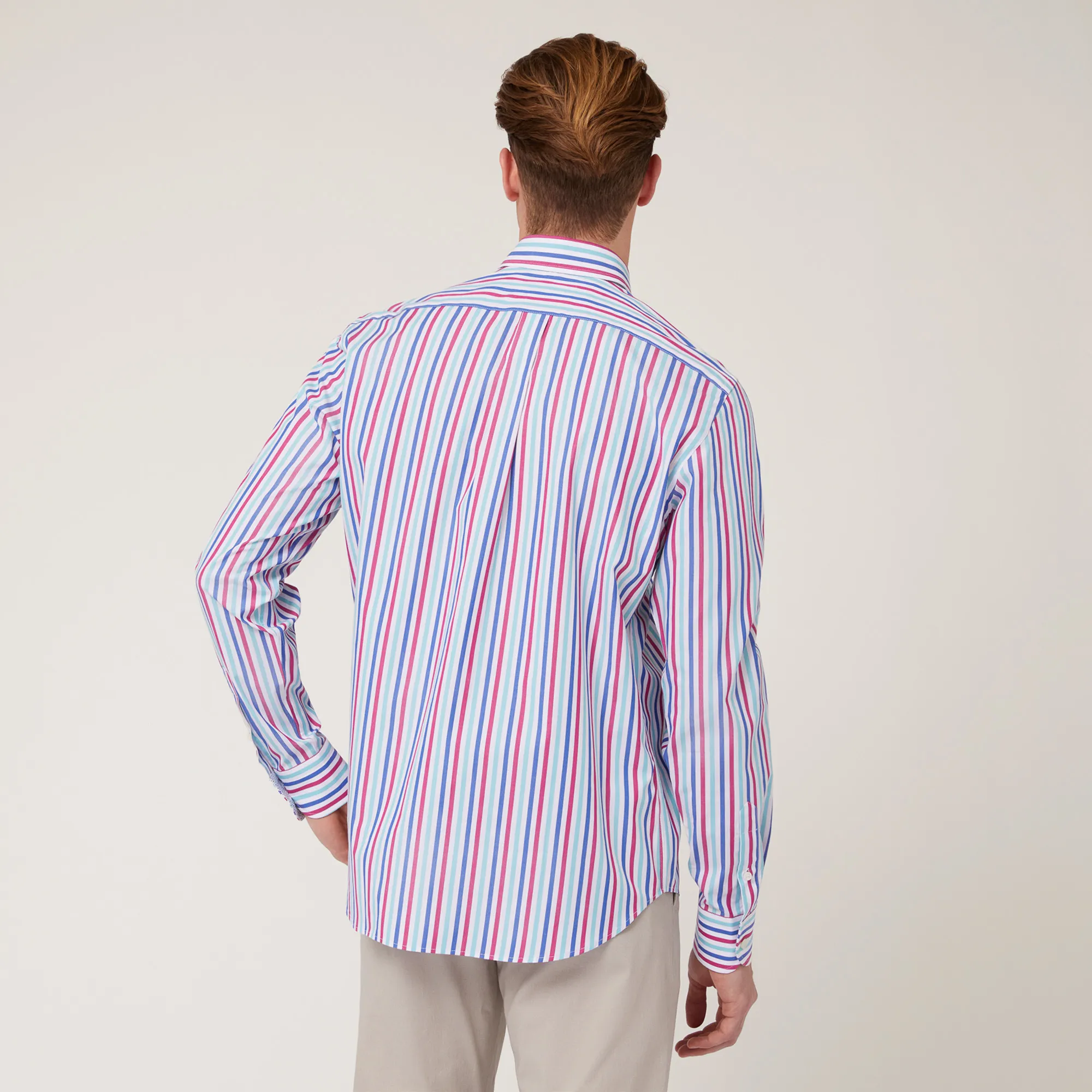 Camicia In Cotone A Righe in Blu Marine: Nuovi arrivi Di Lusso | Harmont & Blaine®