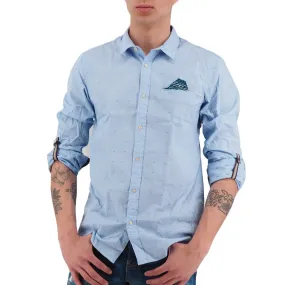 Camicia In Cotone Regular Fit Azzurro