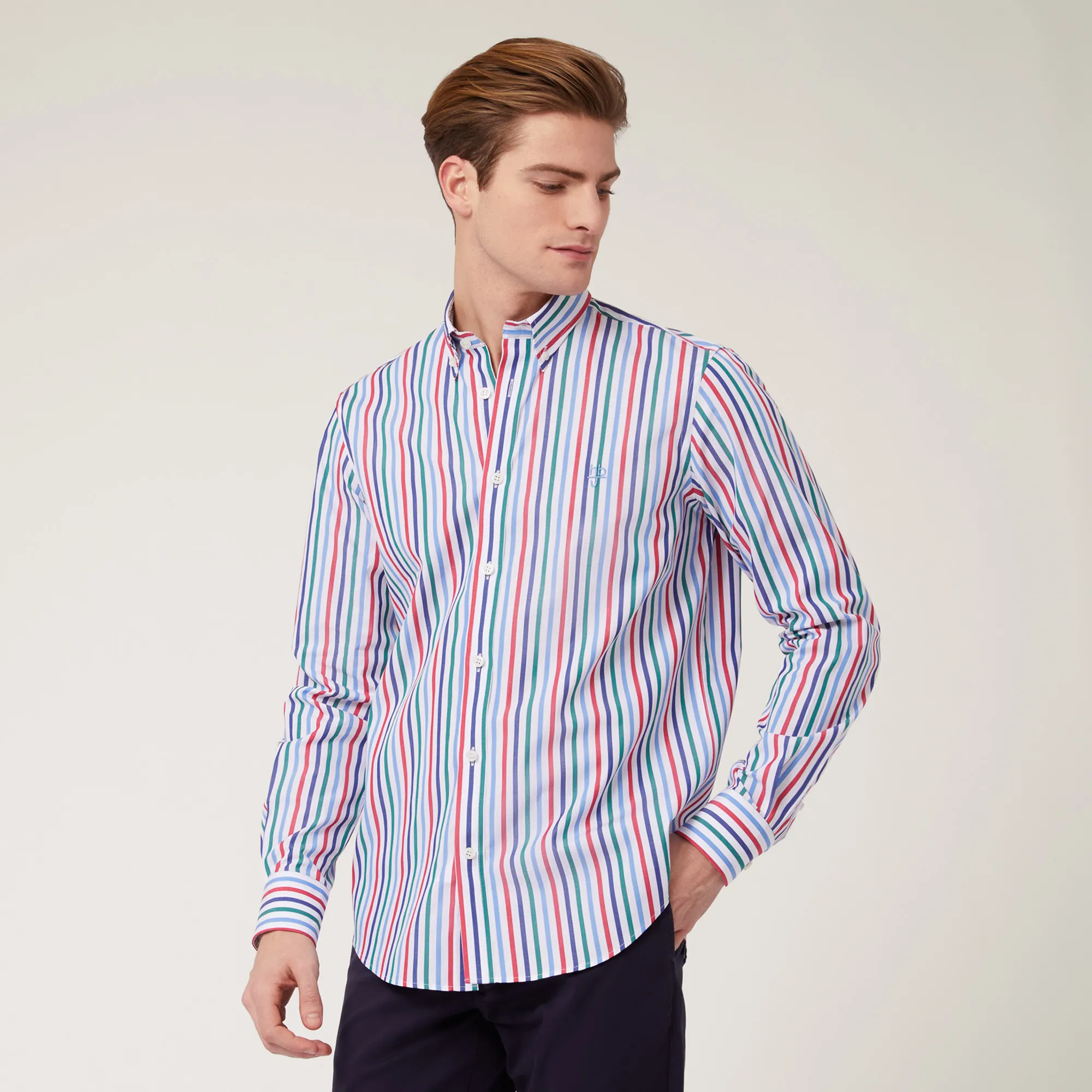 Camicia Regular A Righe in Rosso: Nuovi arrivi Di Lusso | Harmont & Blaine®