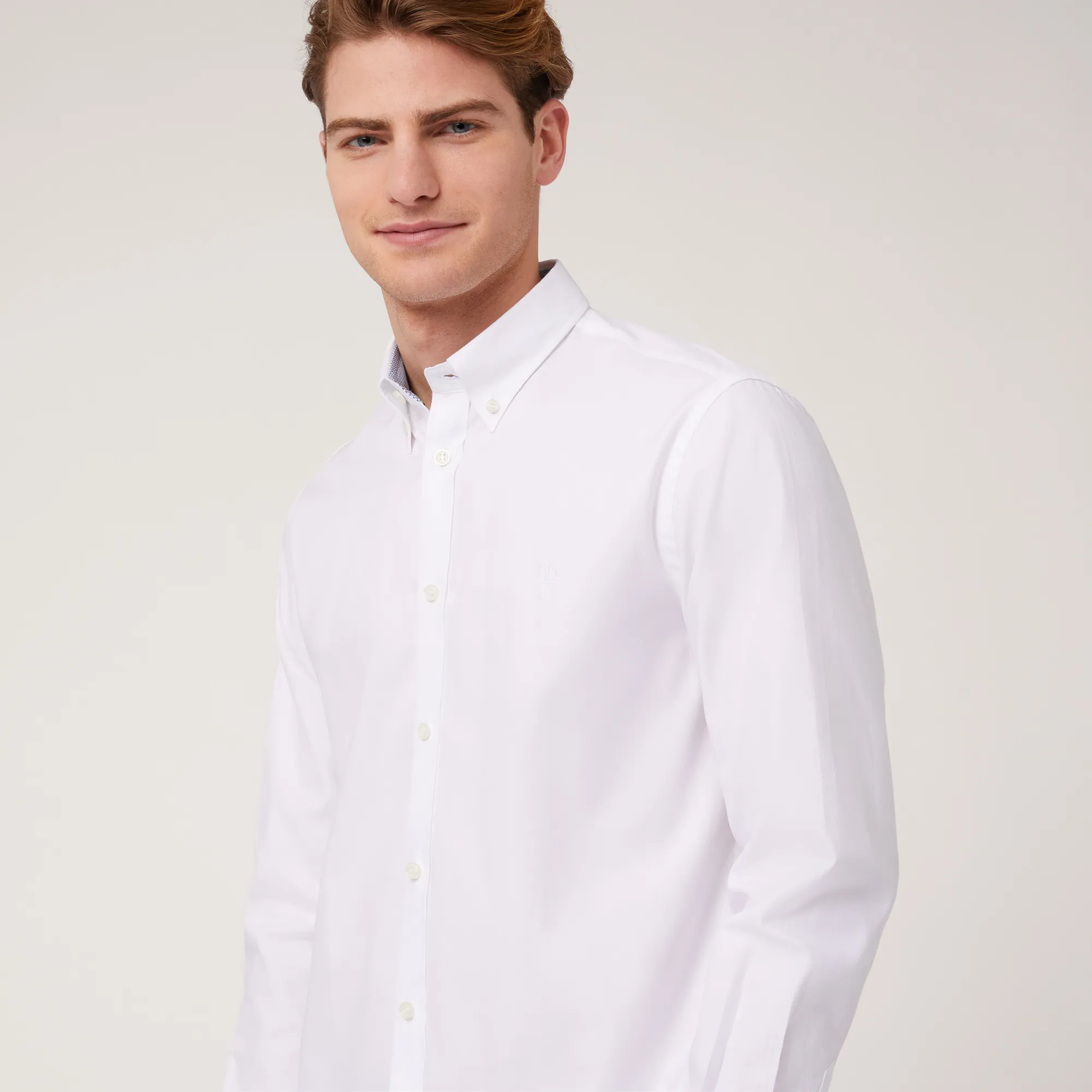 Camicia Regular In Cotone in Bianco: Nuovi arrivi Di Lusso | Harmont & Blaine®