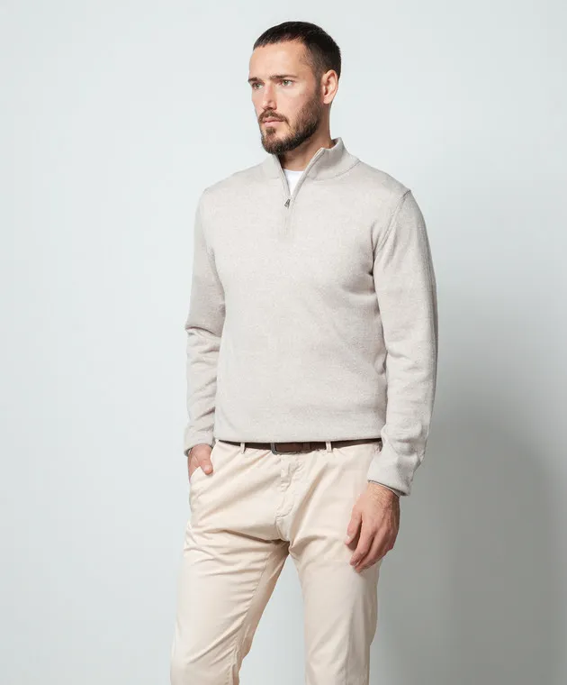 Cashmere&Whiskey Maglione in lana beige 77397