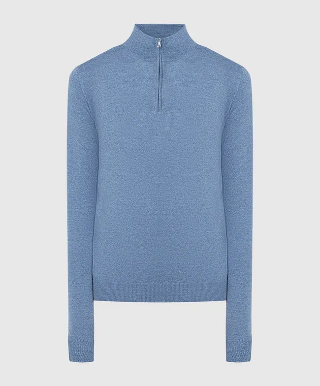 Cashmere&Whiskey Maglione in lana blu 77397