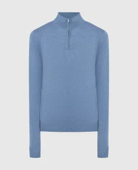 Cashmere&Whiskey Maglione in lana blu 77397