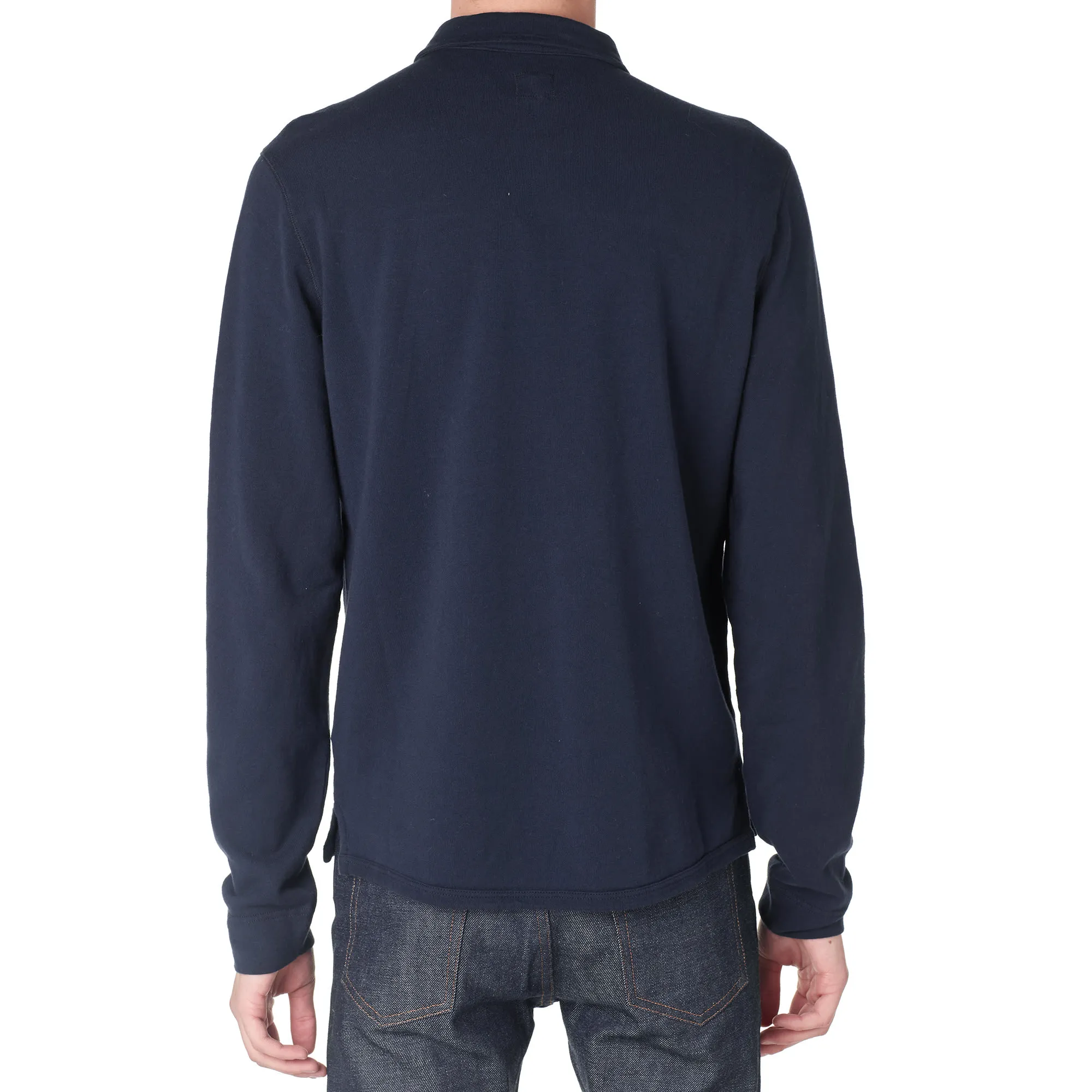 C.P. Company Long Sleeve Cotton Felpa PoloIndigo