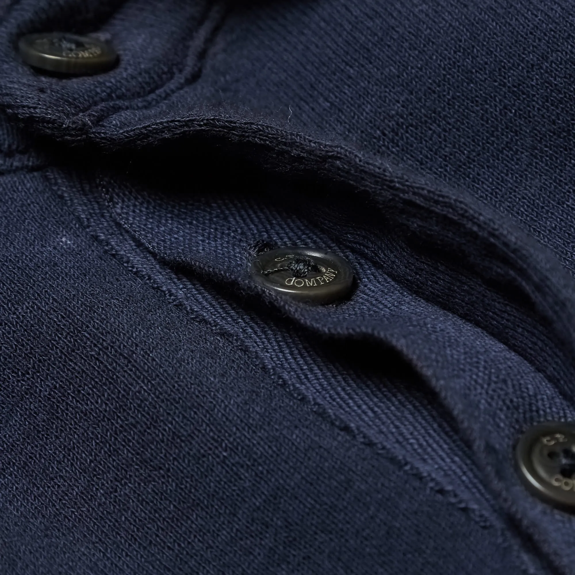 C.P. Company Long Sleeve Cotton Felpa PoloIndigo