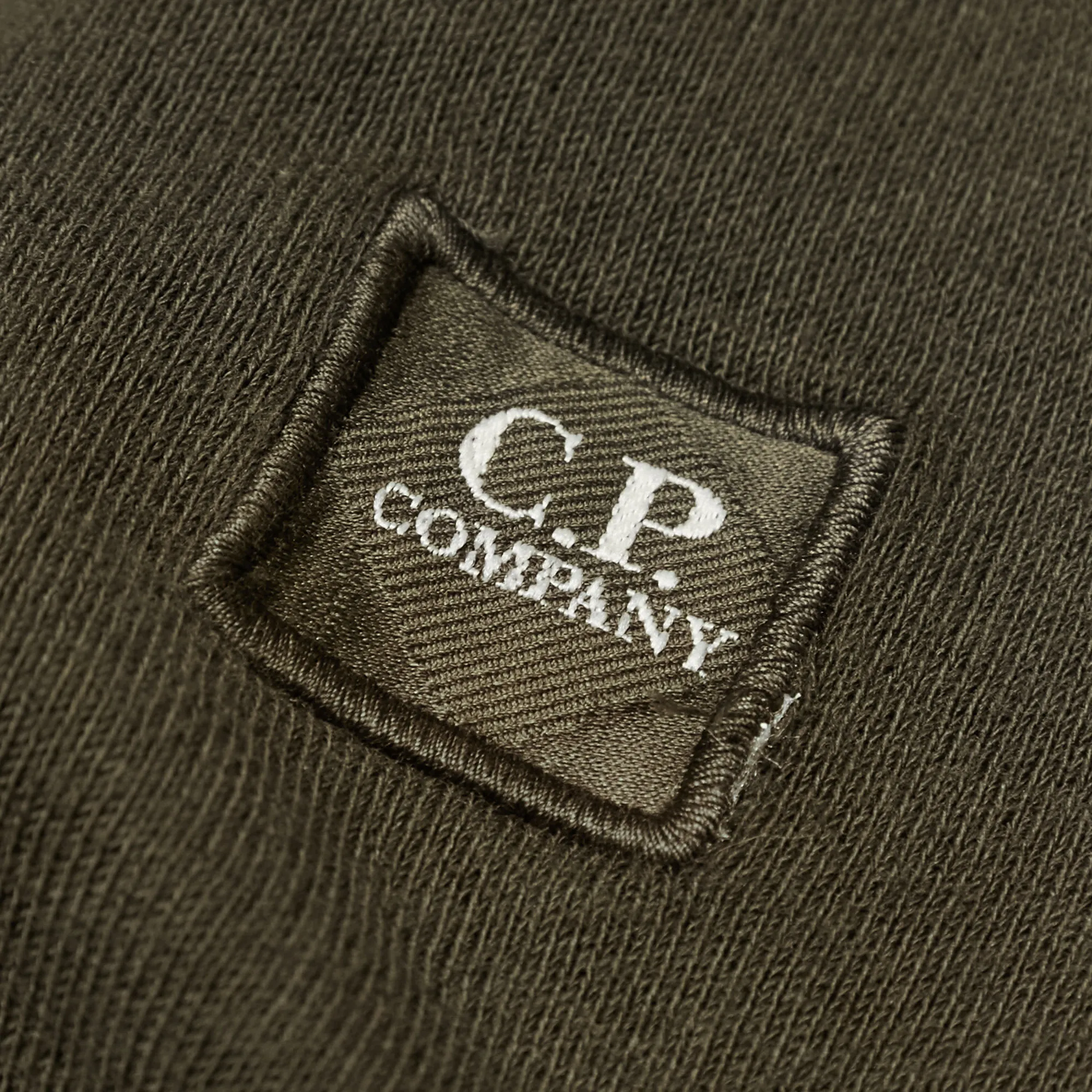 C.P. Company Long Sleeve Cotton Felpa PoloOlive