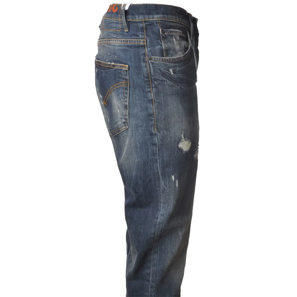 Dondup - Jeans a Cavallo Basso Modello Brighton - Blu Denim - Pantalone - Luxury Exclusive Collection