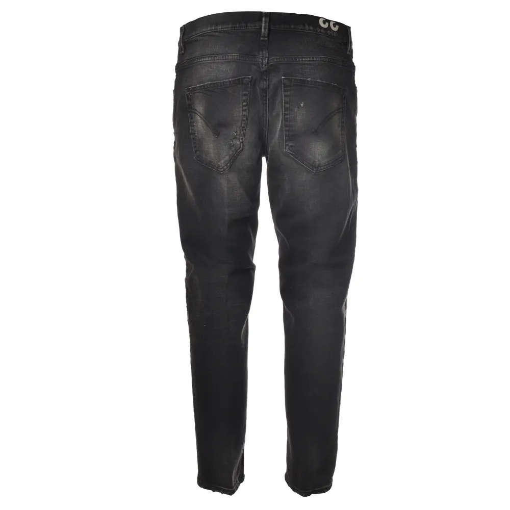 Dondup - Jeans a Cavallo Basso Modello Brighton in Denim - Nero - Pantalone - Luxury Exclusive Collection