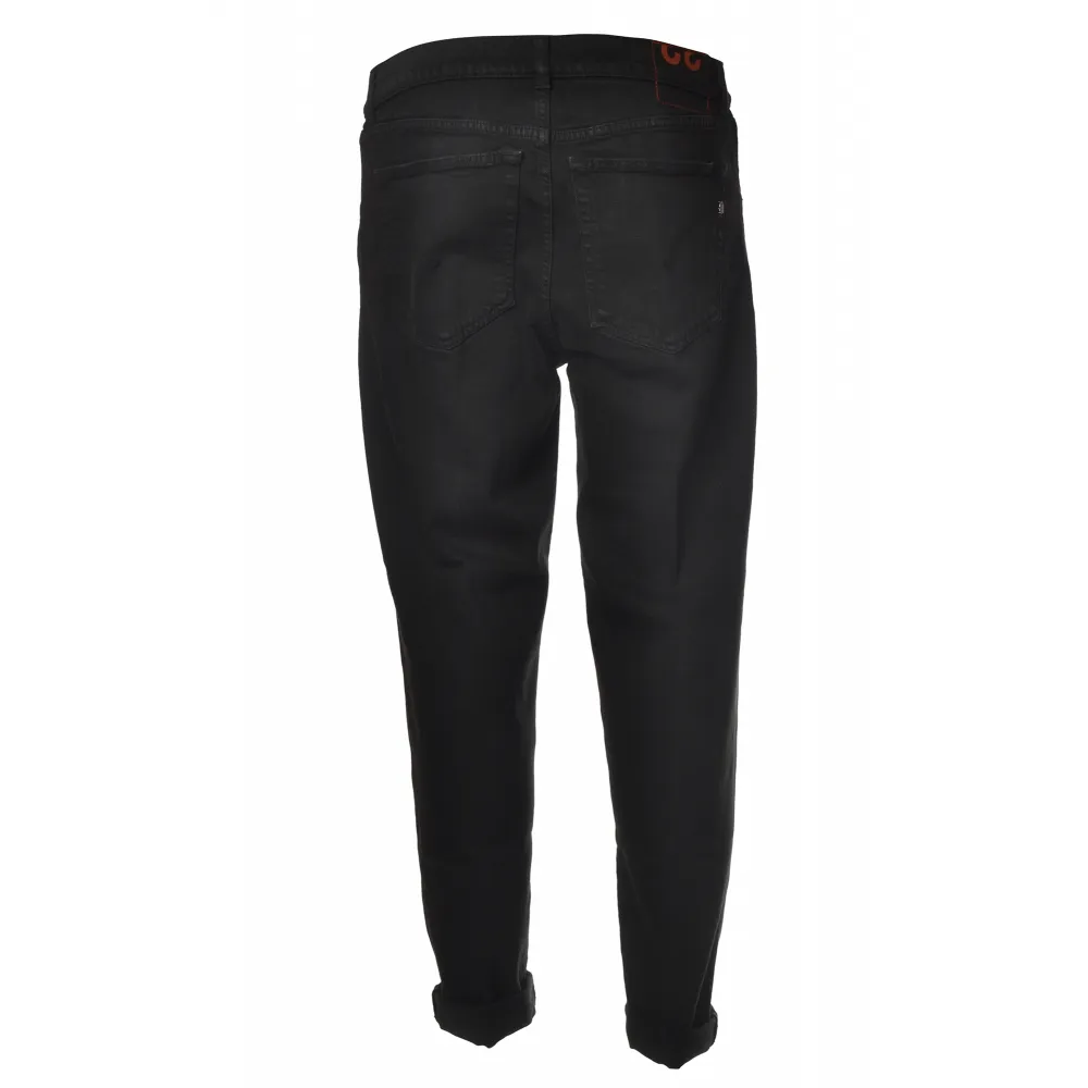 Dondup - Jeans a Cavallo Morbido con Cinque Tasche - Nero - Pantalone - Luxury Exclusive Collection