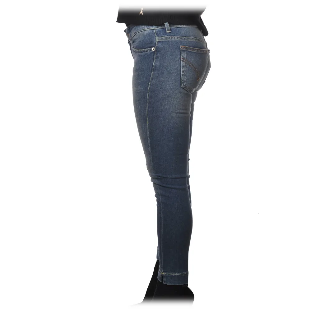 Dondup - Jeans Modello Rose a Vita Bassa - Denim Scuro - Pantalone - Luxury Exclusive Collection