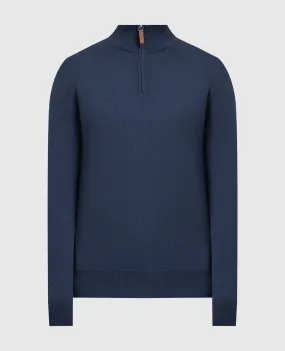 D'Uomo Milano Maglione blu in lana e cashmere 907N