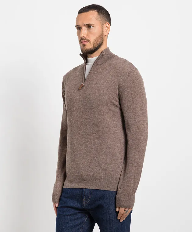 D'Uomo Milano Maglione marrone in lana e cashmere 907N