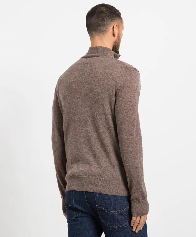 D'Uomo Milano Maglione marrone in lana e cashmere 907N