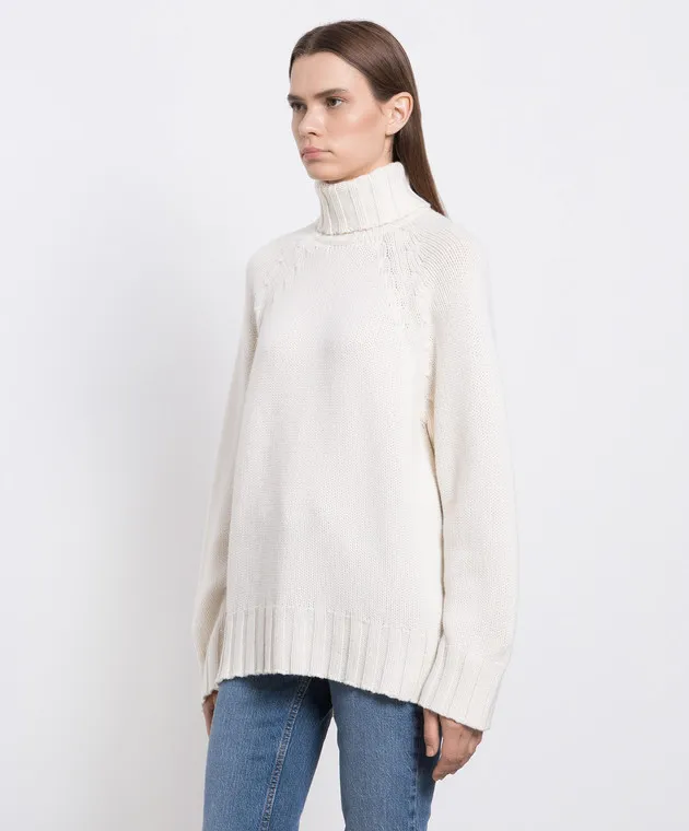 Enrico Mandelli Maglione in cashmere bianco A7KD165256