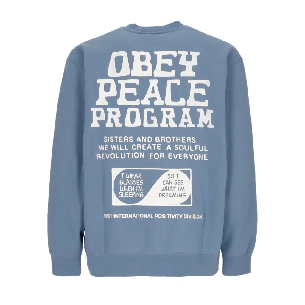 felpa girocollo uomo peace program crew fleece CORONET BLUE