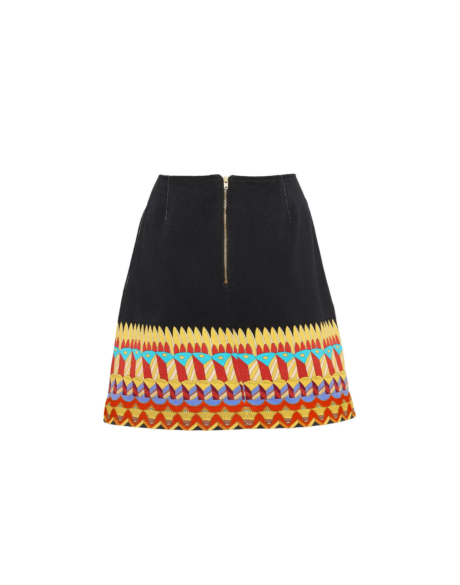 Foulard Mini Skirt in Delta Placée Black for Women | La DoubleJ