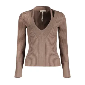      GUESS MAGLIONE SCOLLO V COSTINE ALINE DONNA  