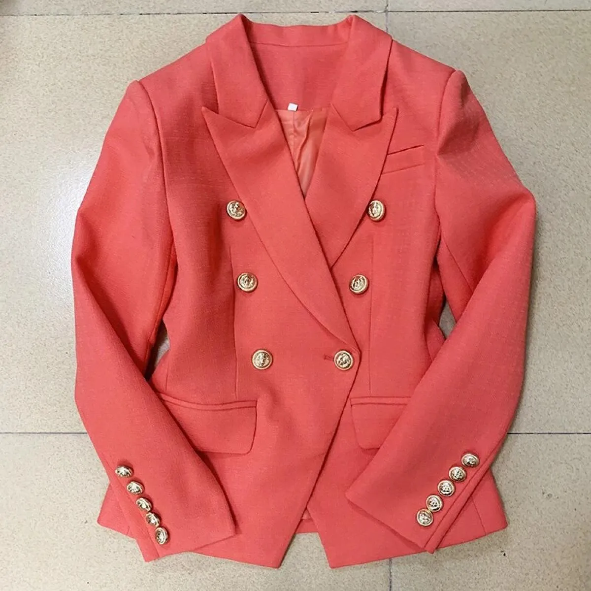 High Street 2023 New Fashion Designer Blazer da donna Classico Leone Bottoni Slim Fitting Blazer strutturato Jacketblazers