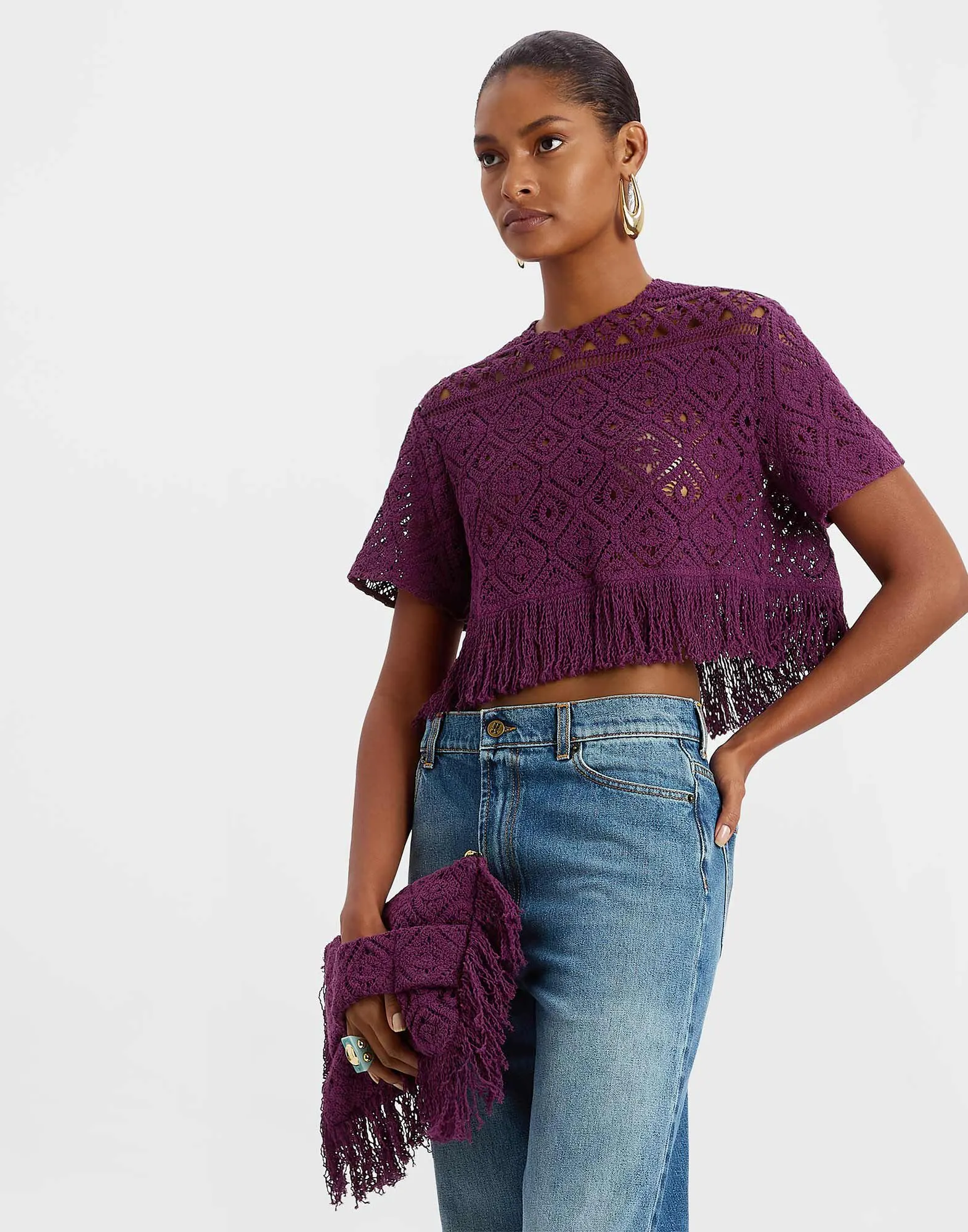 Lacey La Scala Tee in Plaza Purple for Women | La DoubleJ