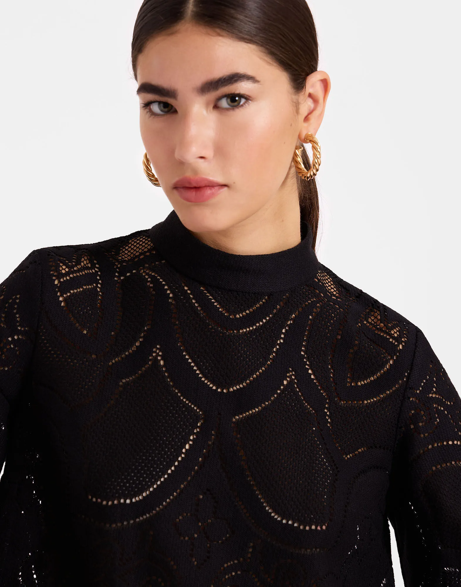 Lacey Make An Exit Top in Solid Black for Women | La DoubleJ