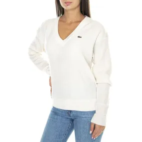 Lacoste Pullover AF9554-70V - Maglione Donna Bianco    