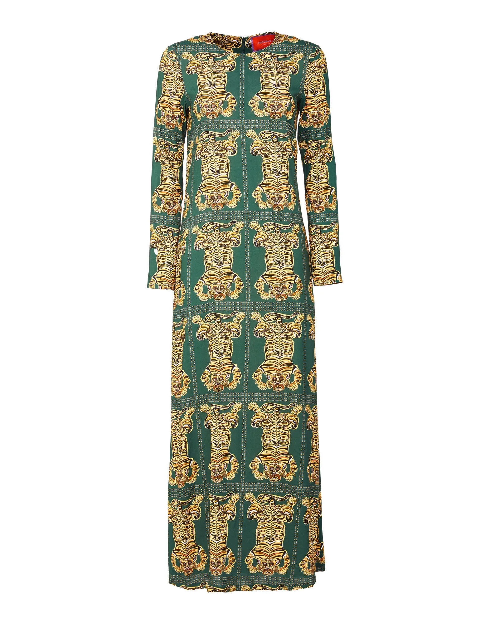 Long Sleeve Swing Dress in Tiger Tiles for Women | La DoubleJ