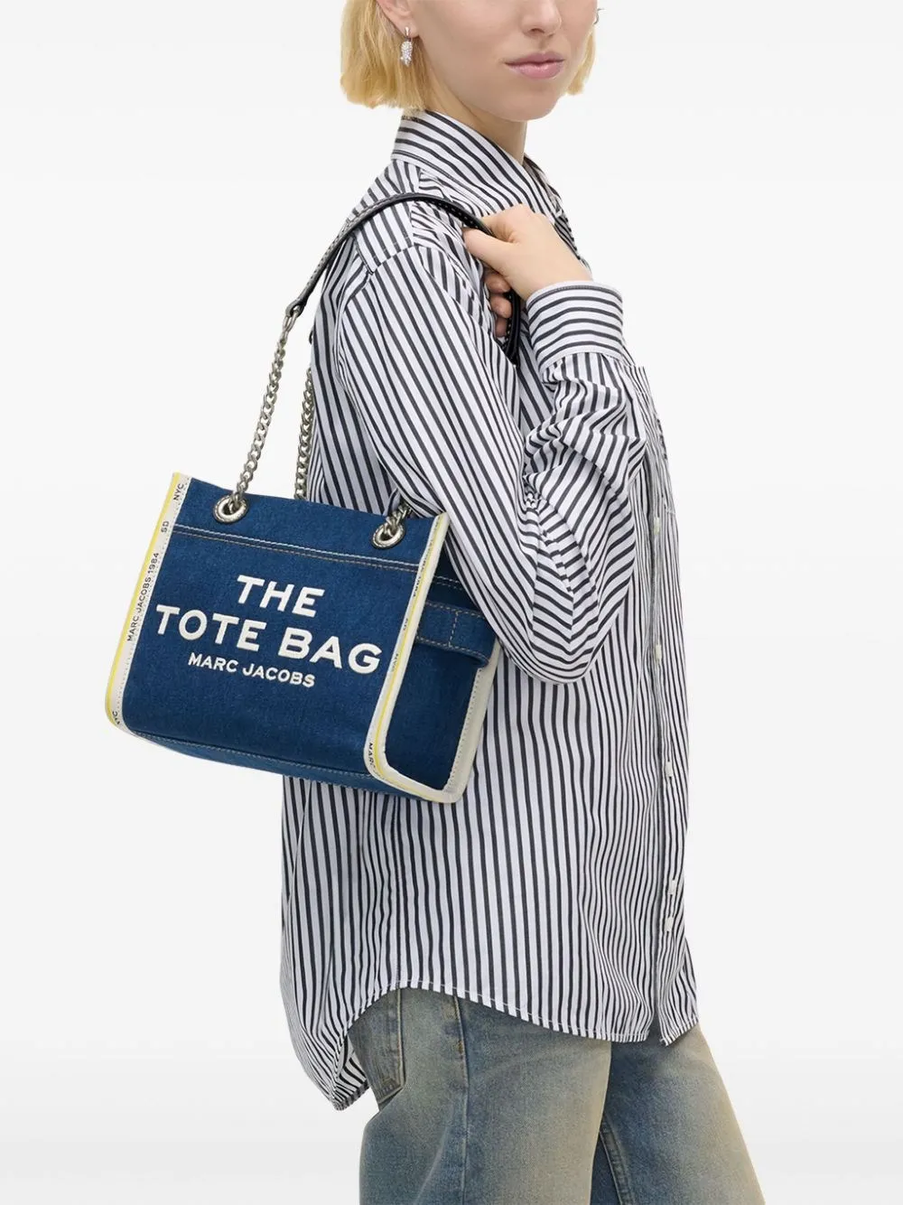 Marc Jacobs-Borsa tote The Denim Chain piccola