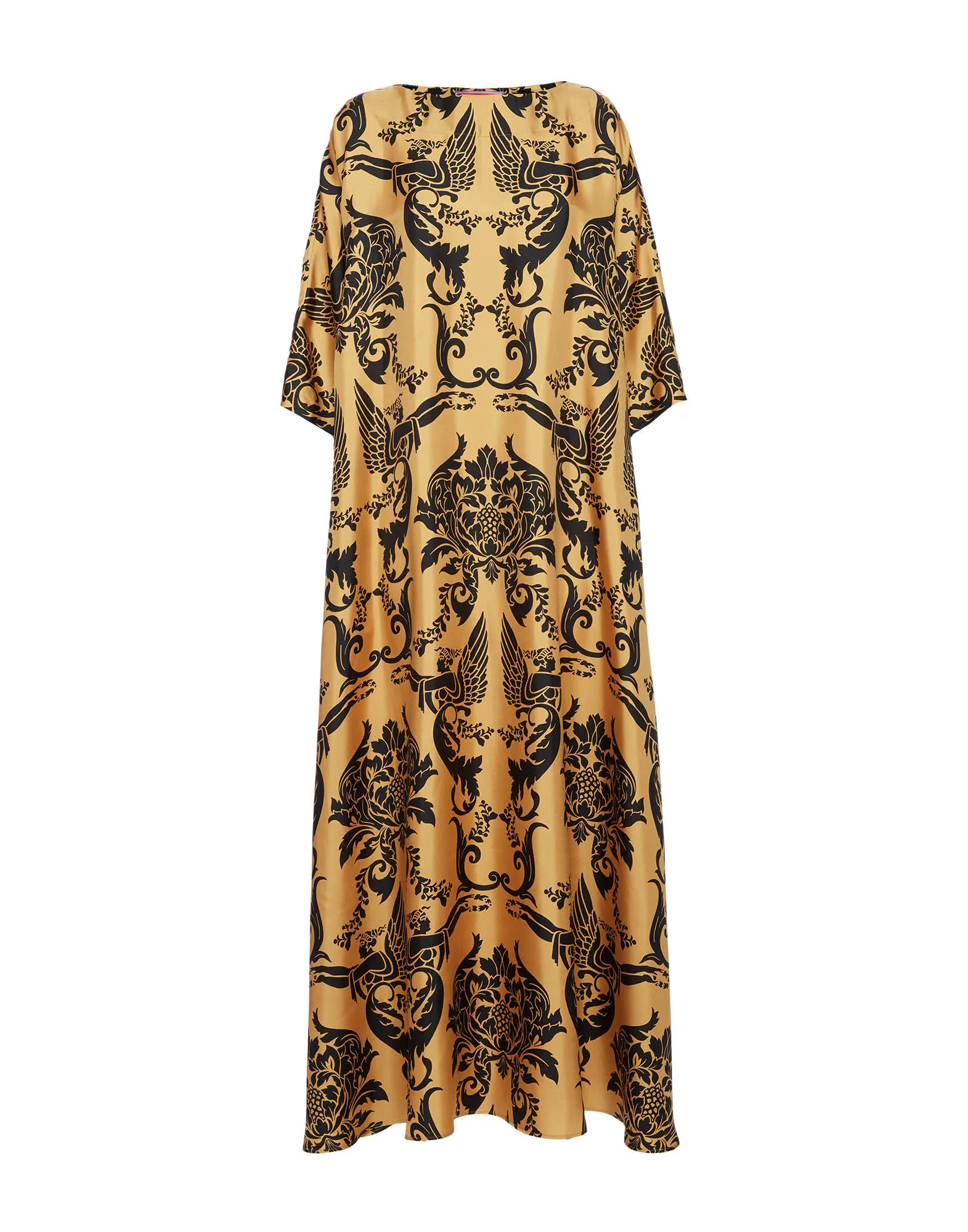 Muumuu Dress Round Neck in Cherubs Gold for Women | La DoubleJ