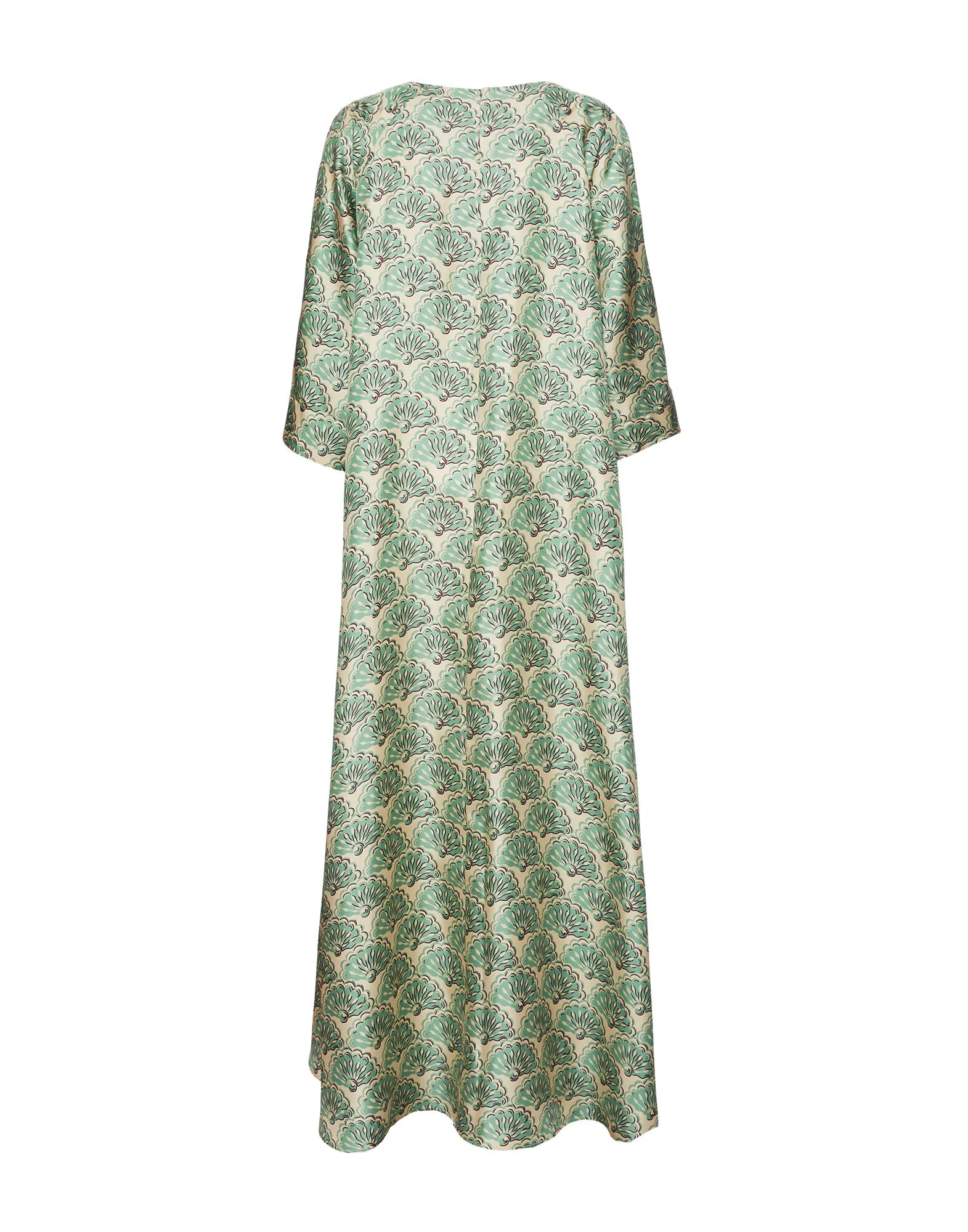 Muumuu Dress Round Neck in Fans Mint for Women | La DoubleJ