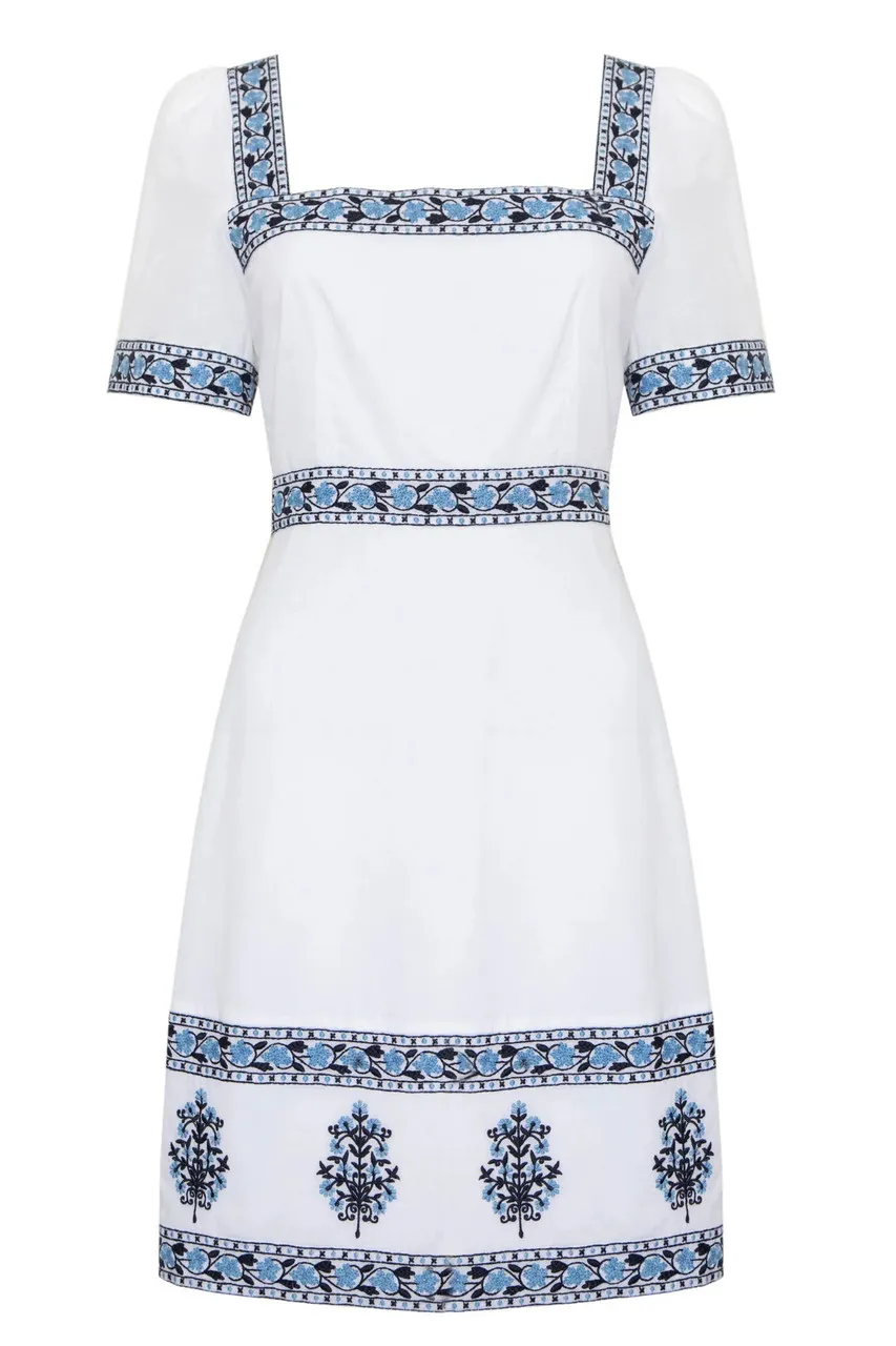 Neve & Noor Emilia Dress, Bari Blue