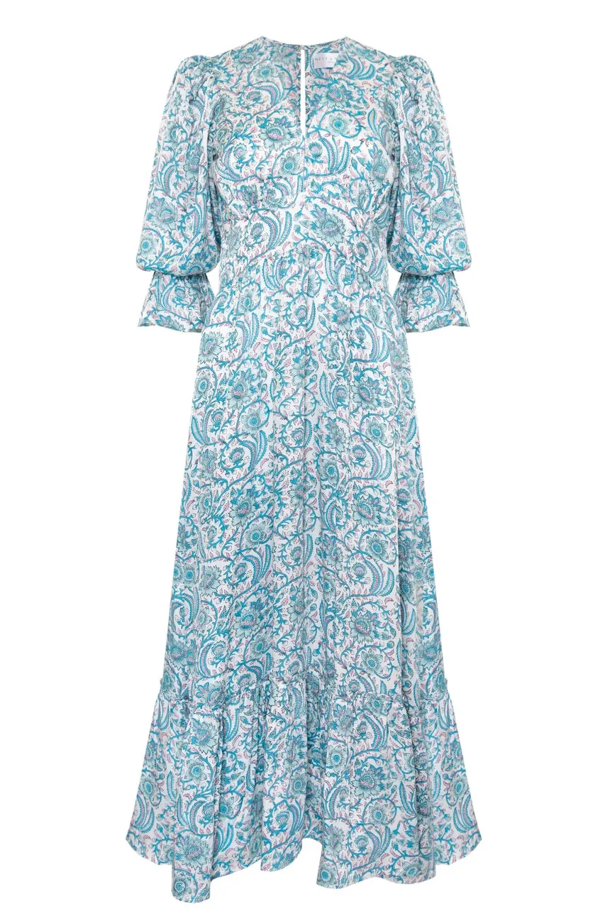 Neve & Noor Sophia Dress, Aquamarine