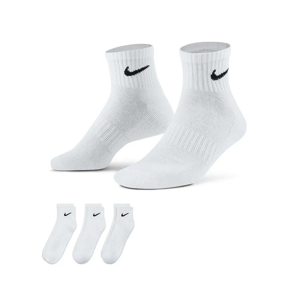 Nike Calze Quarter Tris Pack Bianco