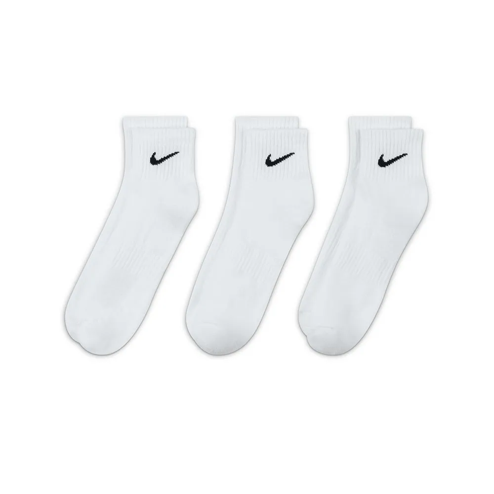 Nike Calze Quarter Tris Pack Bianco