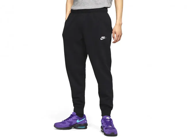 NIKE PANTALONI TUTA UOMO  BV2679 010  M CLUB JGGR FT BLACK/BLACK/WHITE