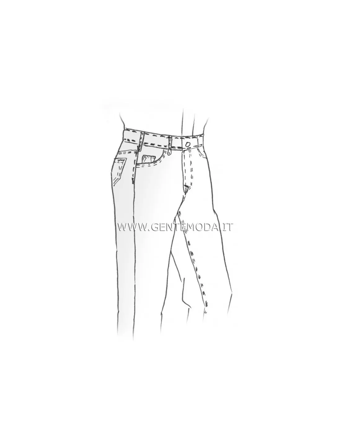 Pantalone 5 tasche jeans Denim Mod Nen Chiaro