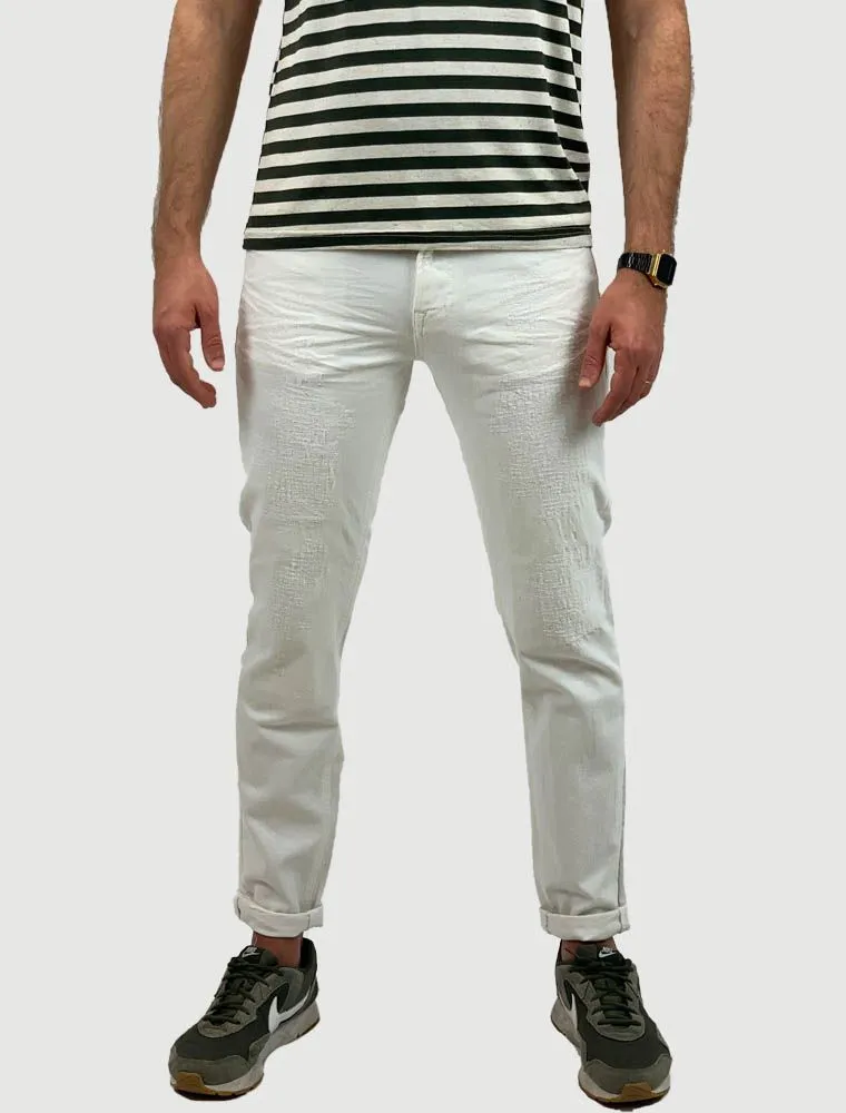 Pantalone Casual 5 Tasche F. King - Bianco