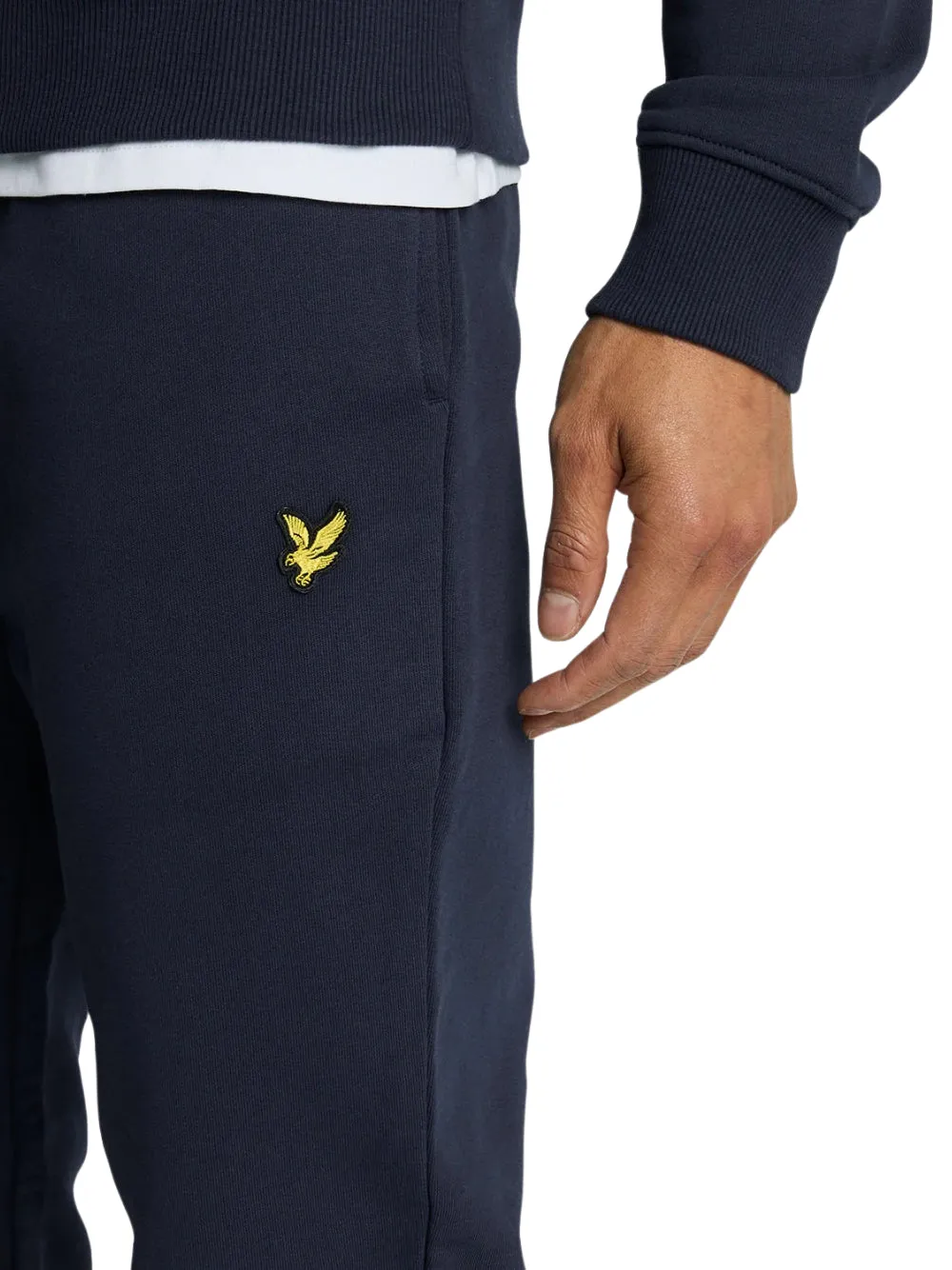 Pantalone Jogger Lyle&Scott in felpa Skinny Dark Navy ML1134V-Z271