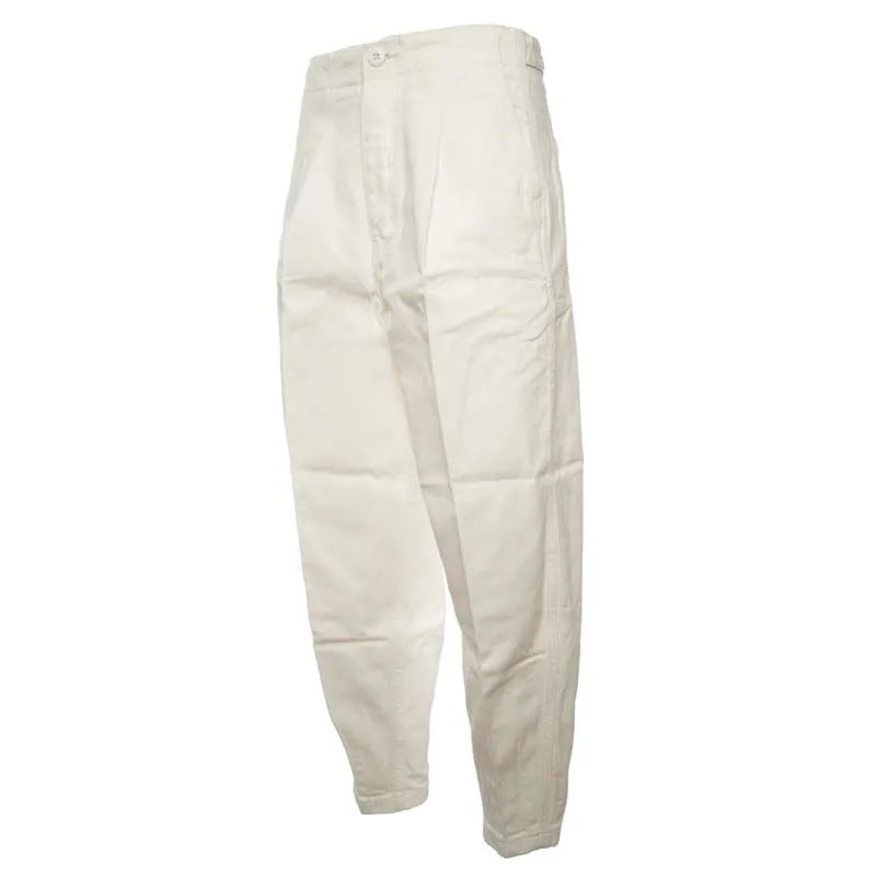 Pantaloni in twill di cotone con pinces 