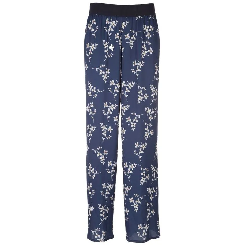 Pantaloni pajama style stampati con elastico in vita 